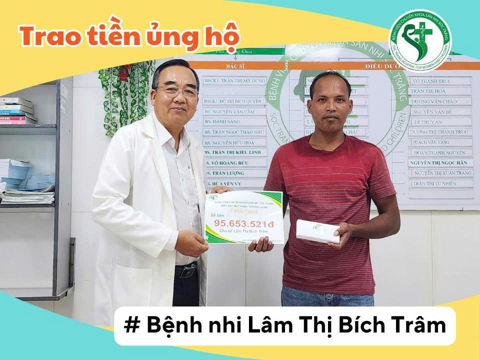 [CÔNG TÁC XÃ HỘI] TRAO TIỀN HỖ TRỢ BỆNH NHI LÂM THỊ BÍCH TRÂM
