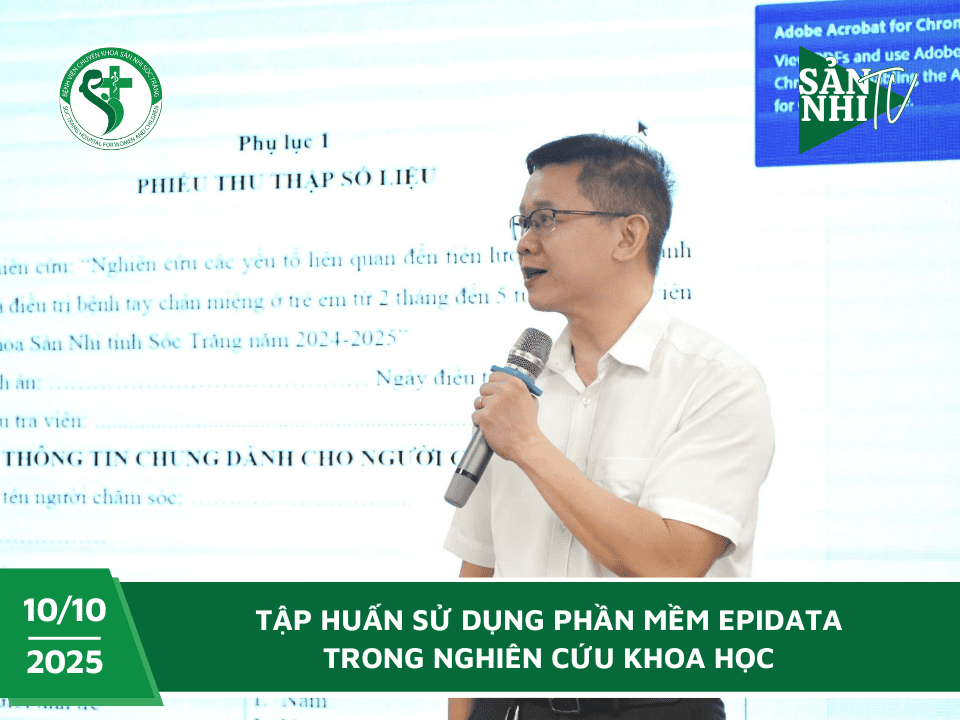 SẢN NHI TV: TẬP HUẤN SỬ DỤNG PHẦN MỀM EPIDATA TRONG NGHIÊN CỨU KHOA HỌC